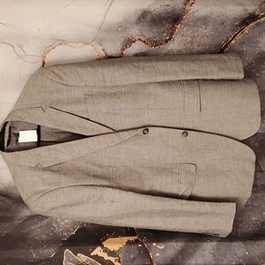 Perry Ellis Mens Classic Gray Blazer Suit Coat